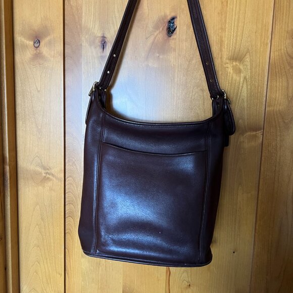 Vintage Coach 9060 Legacy Dark Brown Leather Slim Duffle Crossbody Bag - Picture 3 of 5